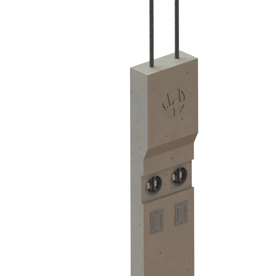 Murete de Medición para Dos Servicios Acometida Aérea